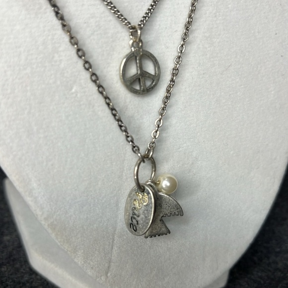 2 row necklace Peace - Picture 7 of 8